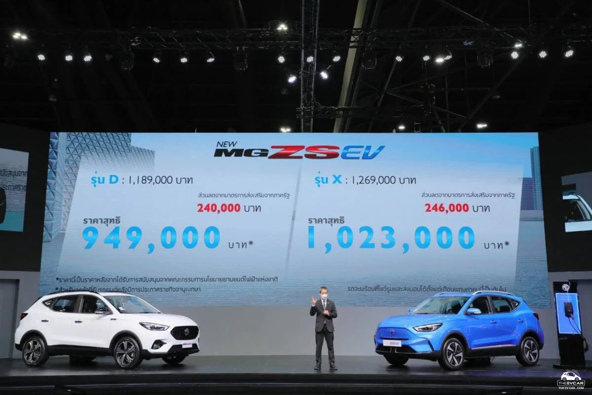 เอ็มจี เผยราคา NEW MG ZS EV เริ่มต้นที่ 949,000 บาท ในงานมอเตอร์โชว์