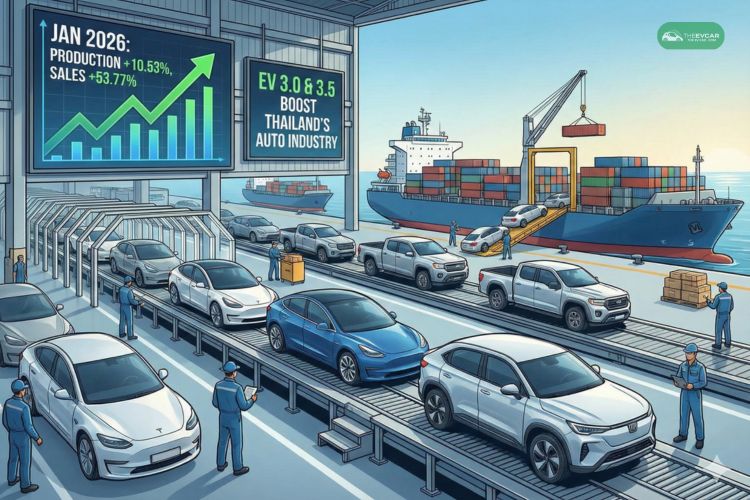 ยอดขาย EV มกราคม ’69 พุ่งกระฉูด ดันอุตสาหกรรมรถยนต์ไทยผงาด