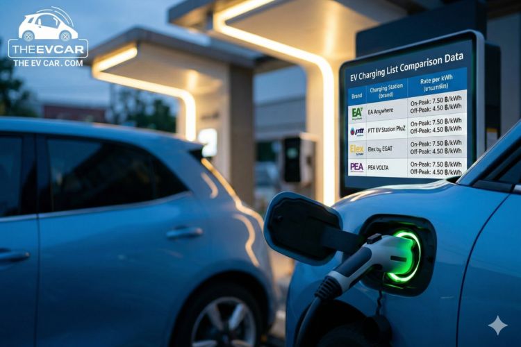 เปิดโผ ค่าเติมไฟ EV สถานีชาร์จ ค่ายไหน ดูดเงินในกระเป๋ามากสุด