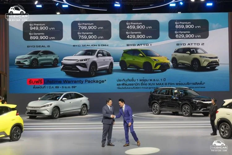 BYD เขย่ามอเตอร์โชว์ 2026 เปิดตัวรถใหม่ 4 รุ่น ราคาเริ่มแค่สี่แสนบาท